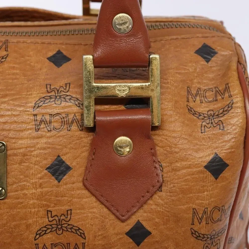 MCM Logogram Visetos Handbag Brown